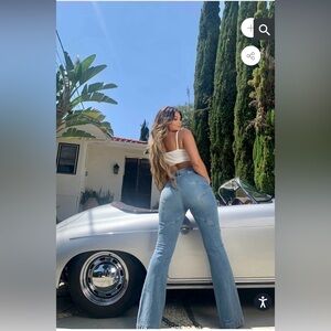 Revice denim venus flares in eclipse wash